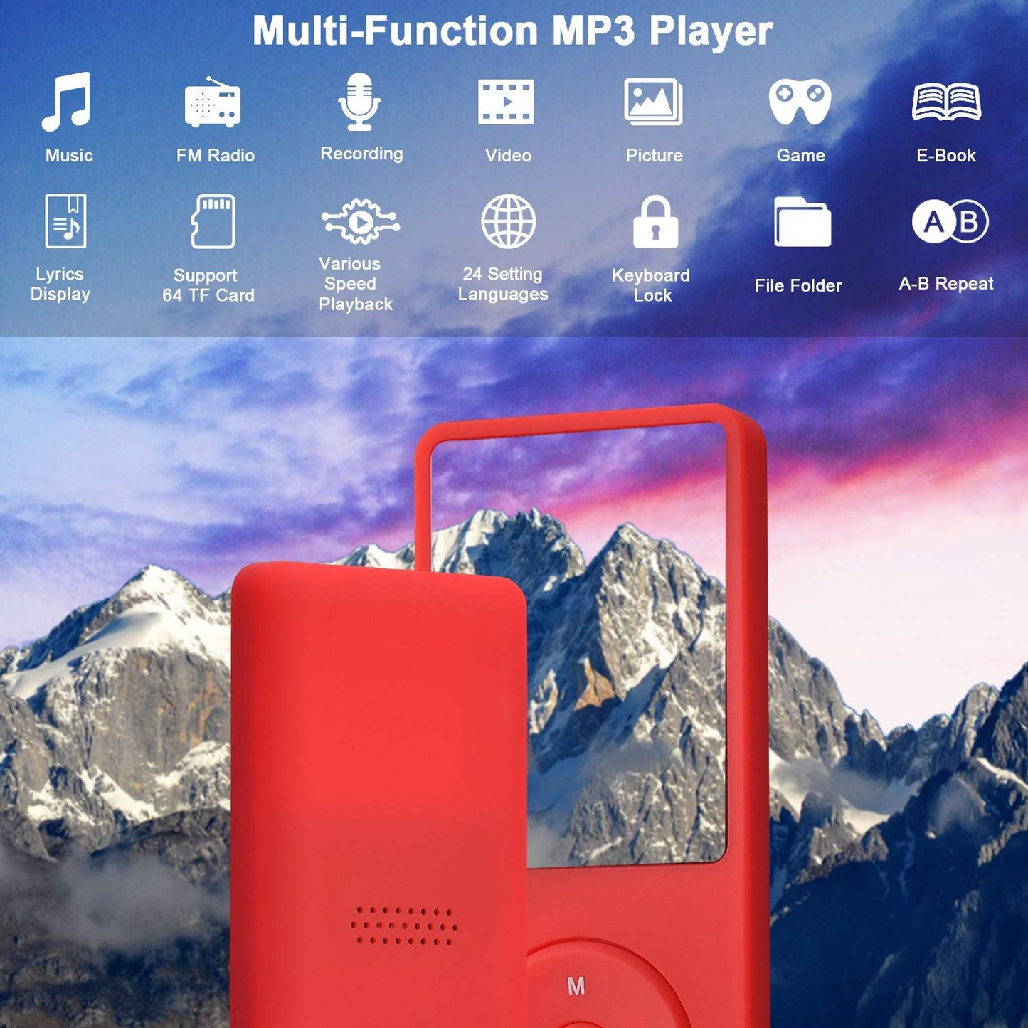 BL-041 MP3-Player mit HiFi-Soundqualität, 8G, Rot