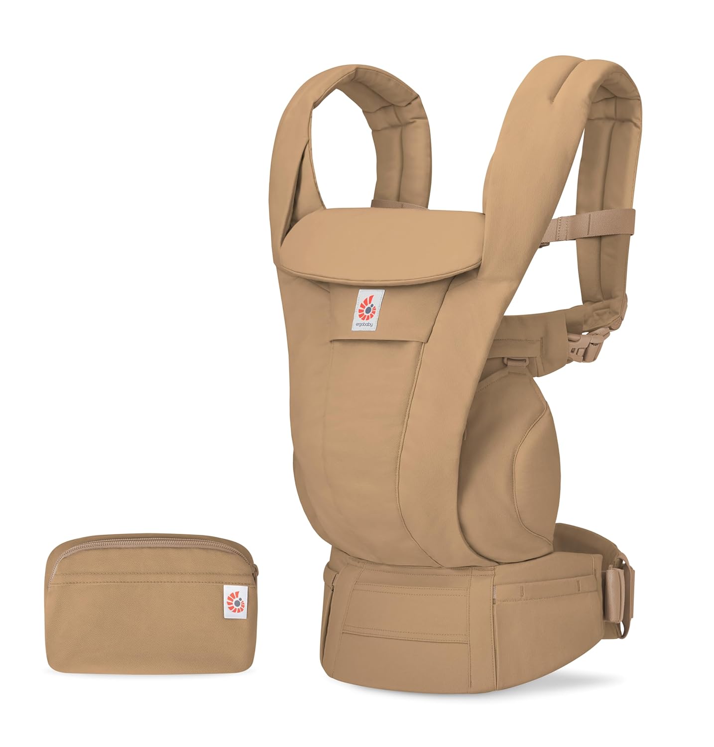 Omni Deluxe All-in-One Babytrage, Camel Baumwolle