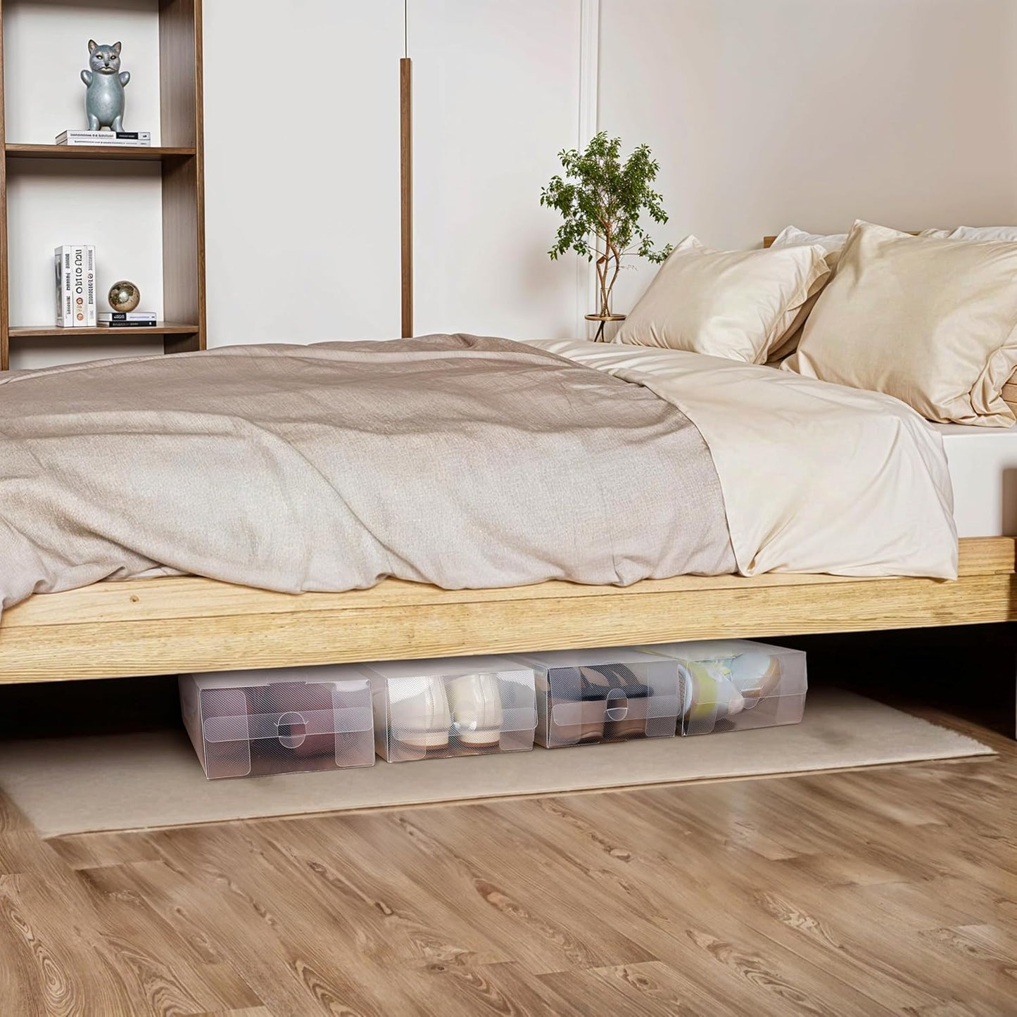 Schuhaufbewahrungsboxen (10 Stück, stapelbar), Clear 10 Stück (30 x 9,5 x 18 cm)
