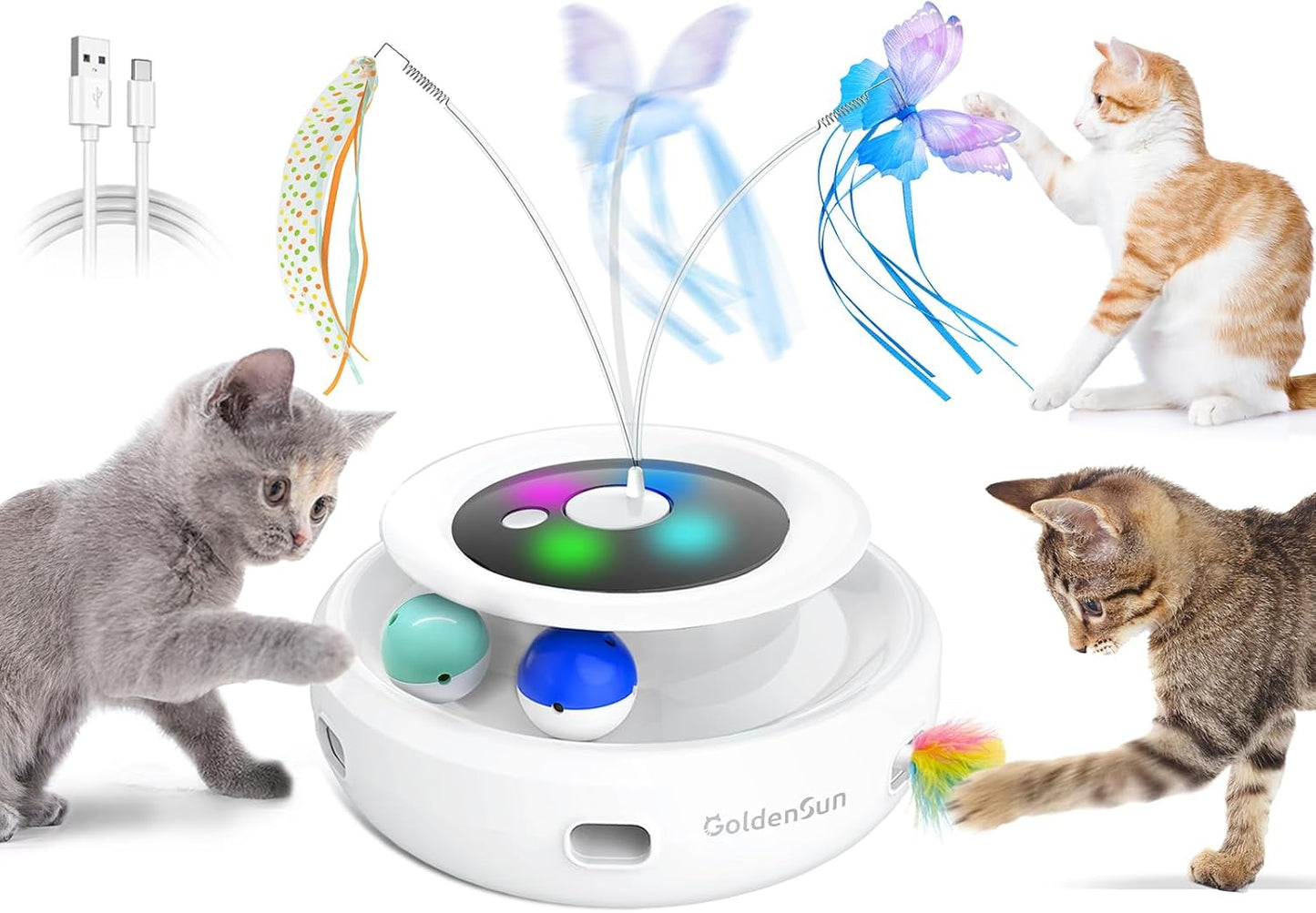 Spielzeug für Katzen, Weiss