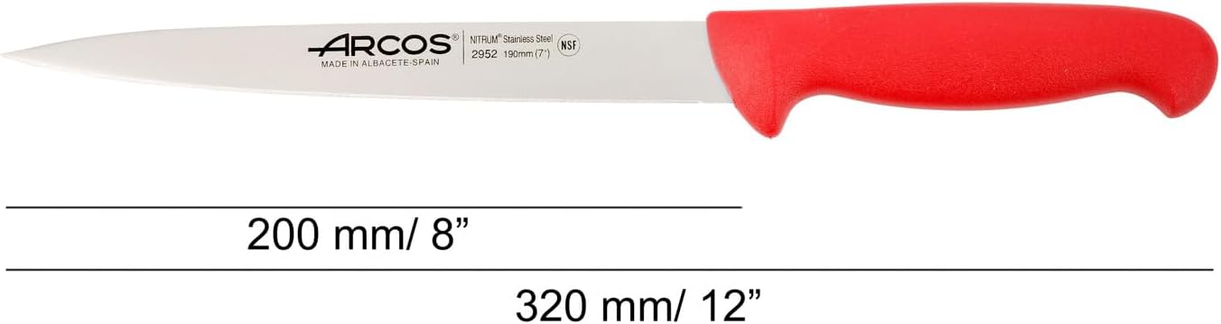 Filetiermesser, 190 mm Rot