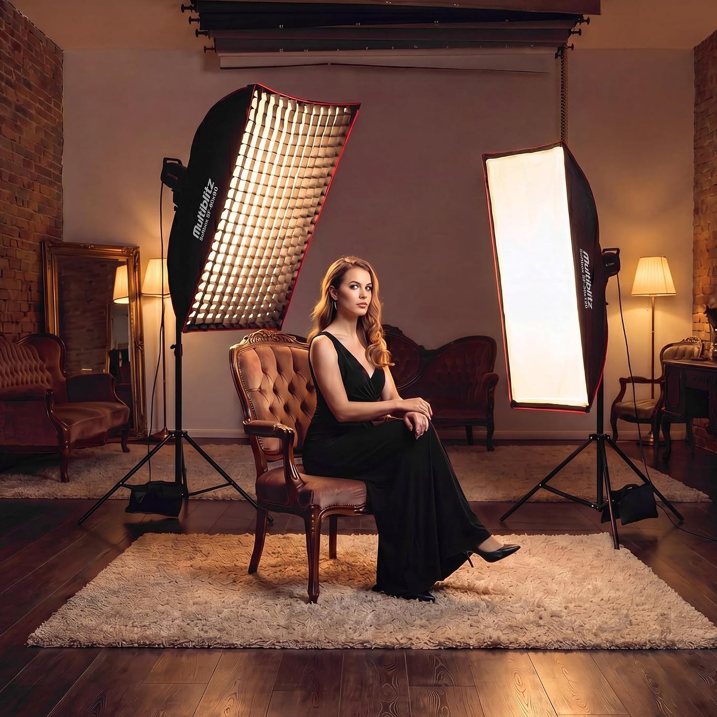 Softbox SF-60x90 mit Grid und Diffusoren