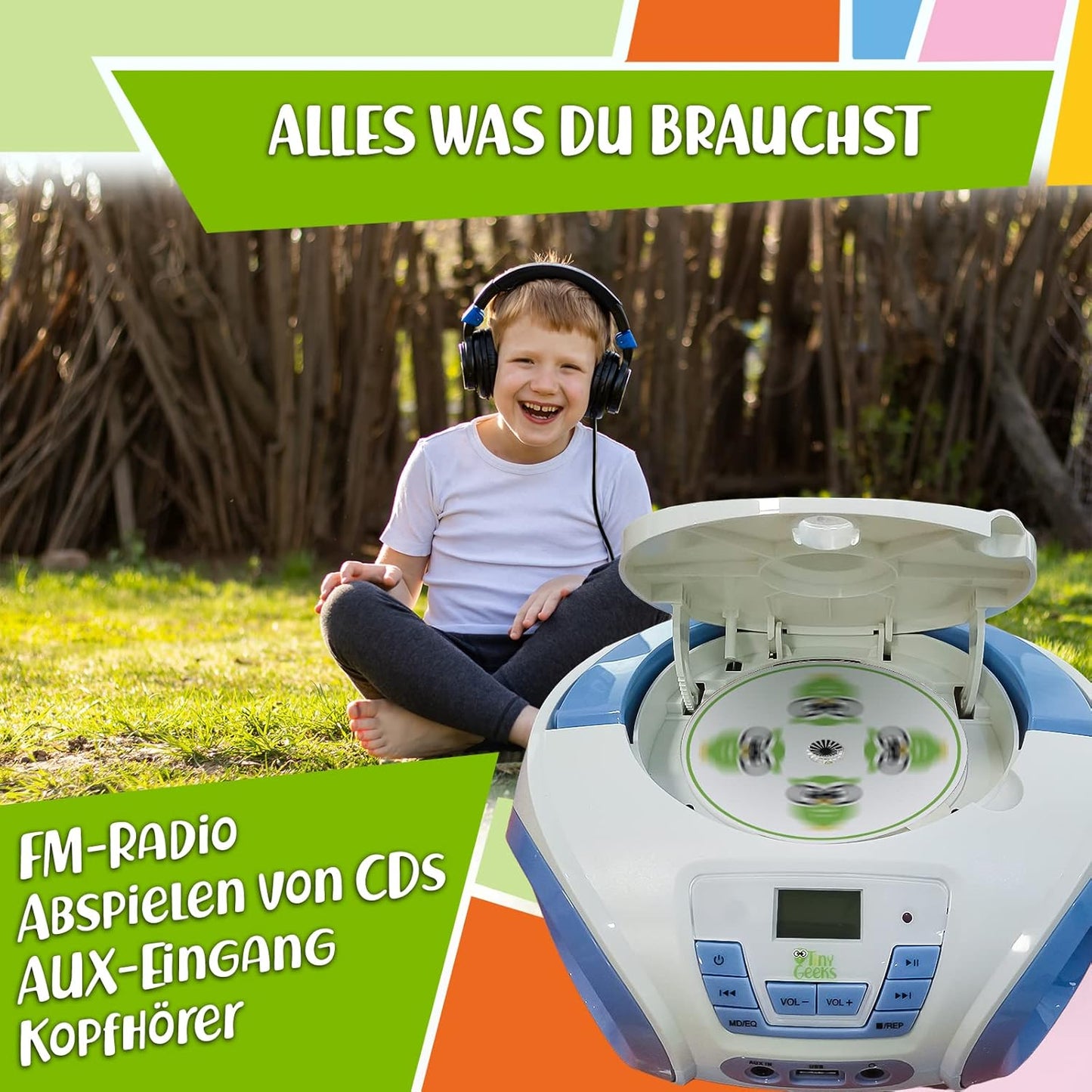 Tunes CD-Player für Kinder, Blau