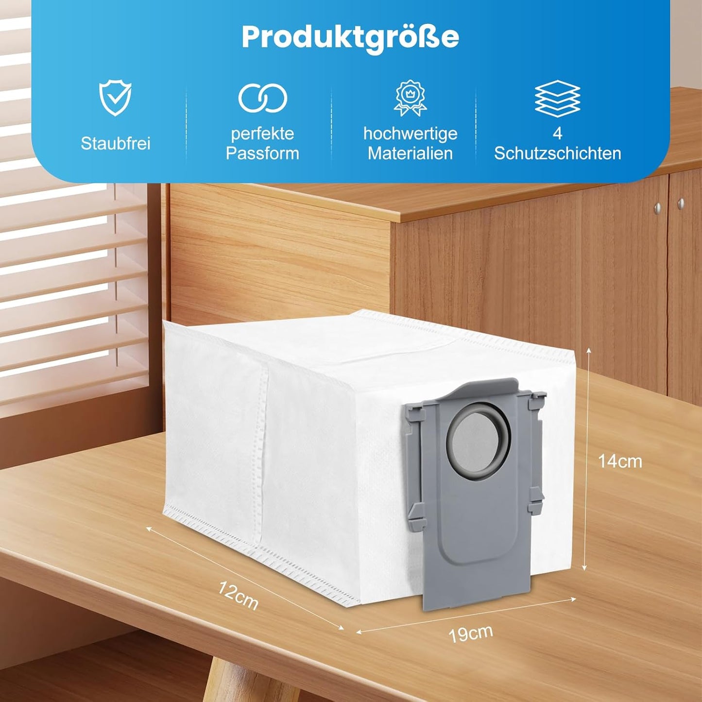 12-teiliges Staubbeutel-Set für Roborock Staubsauger Qrevo, S8 und Saros, Staubbeutel für S8 Maxv Ultra/Qrevo Master/Pro/Maxv/S/Saros 10r