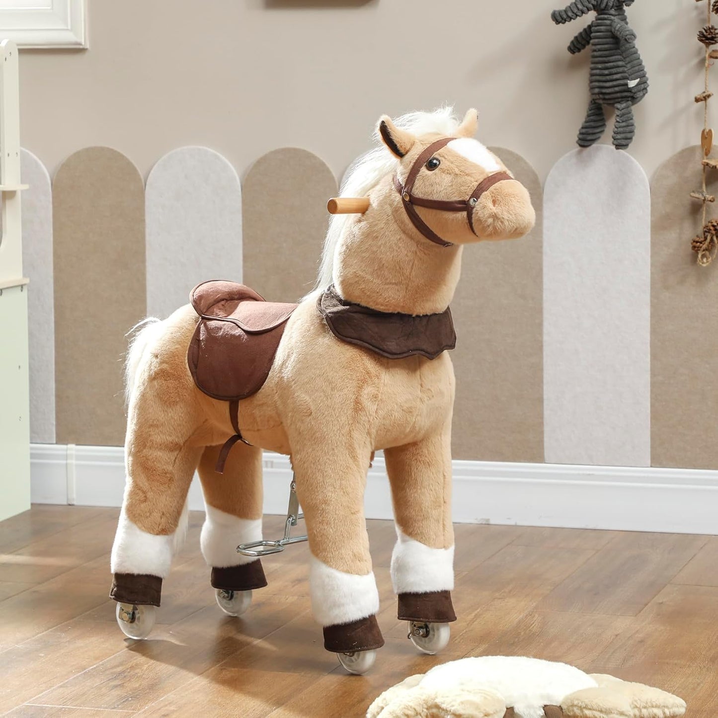 Reitpferd PP-Baumwolle, Polyester Braun