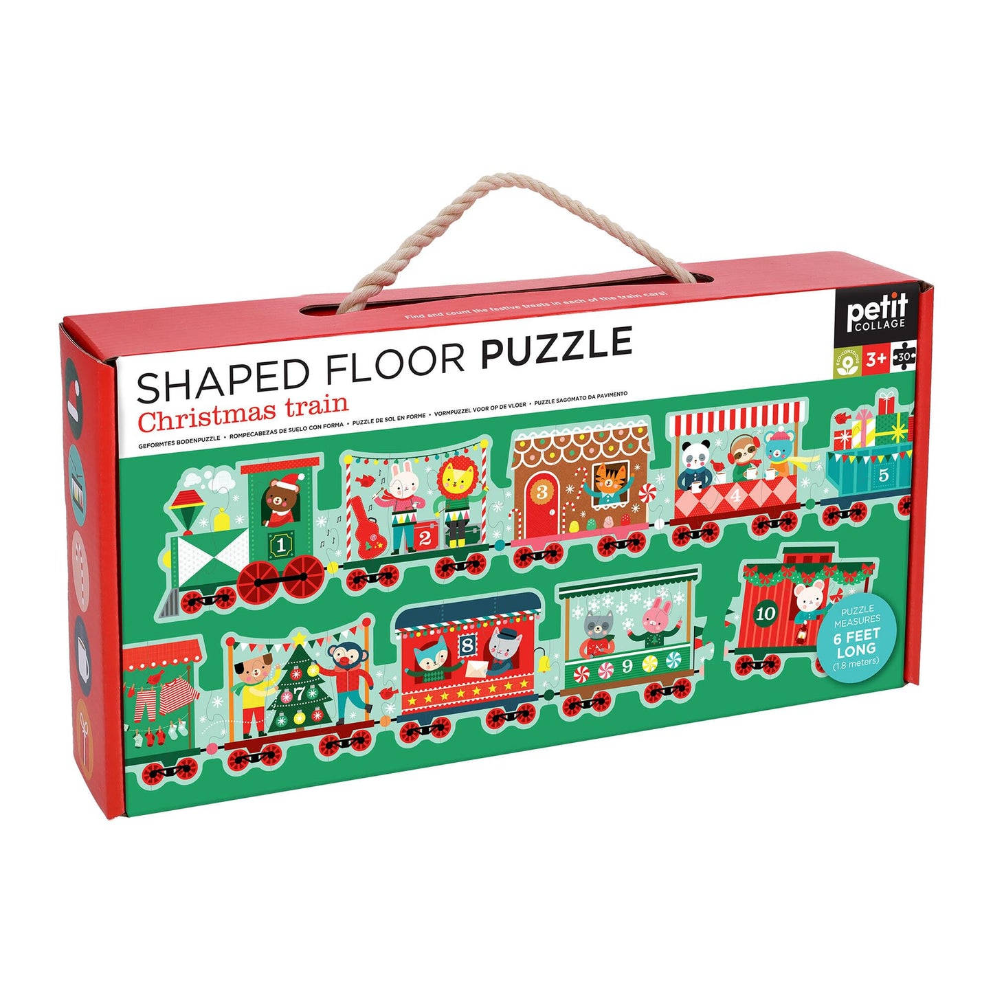 Zugförmiges Weihnachts-Bodenpuzzle