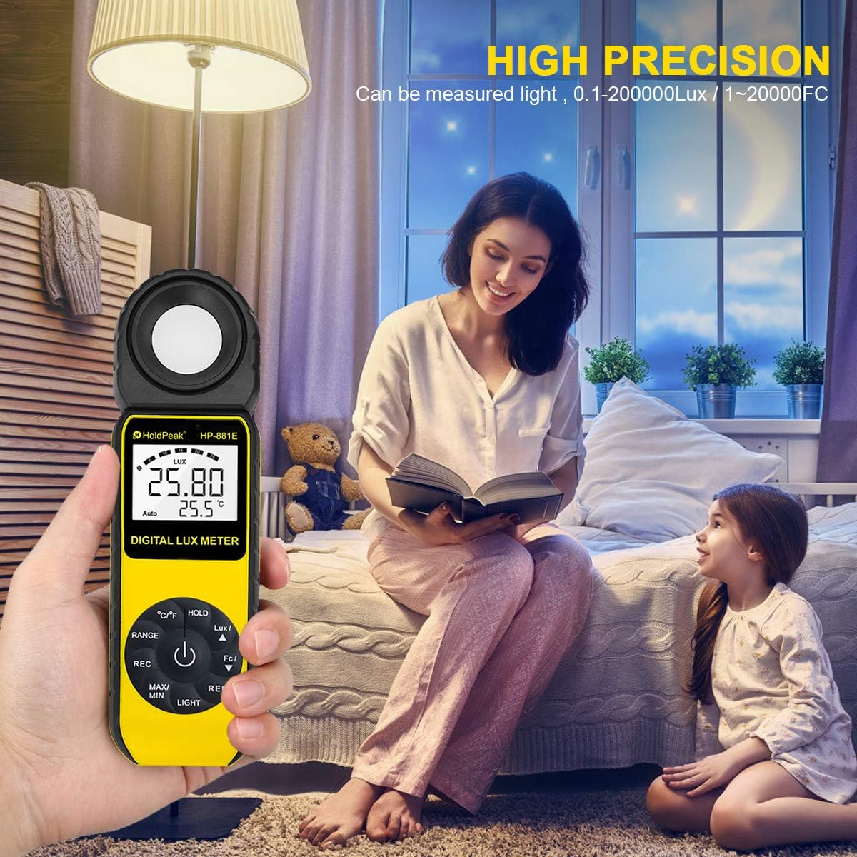 Digital Luxmeter 881E mit drehbarem Detektor