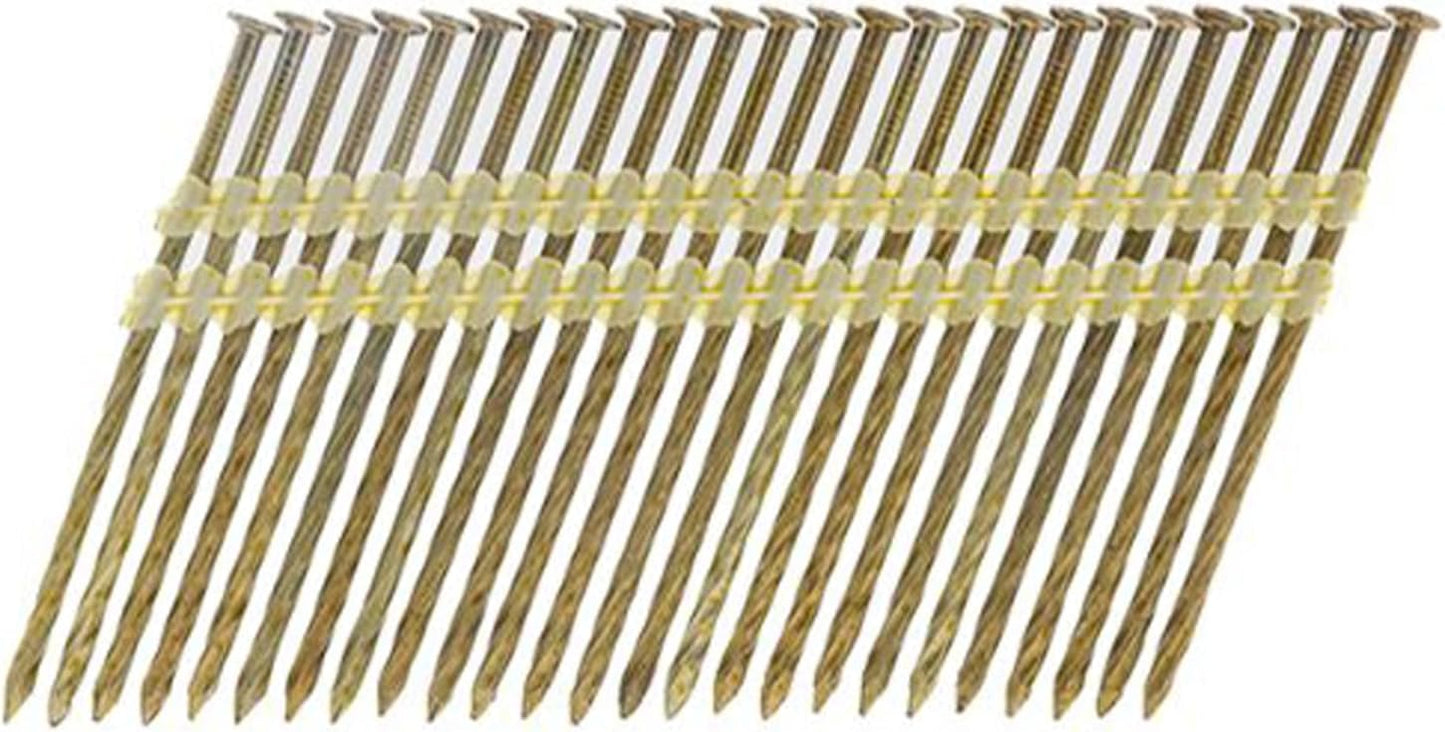 21° Rundkopf Streifennägel für Druckluft-Nagler, 2.500 Stk., Verzinkt/Schraub 3,4X100mm