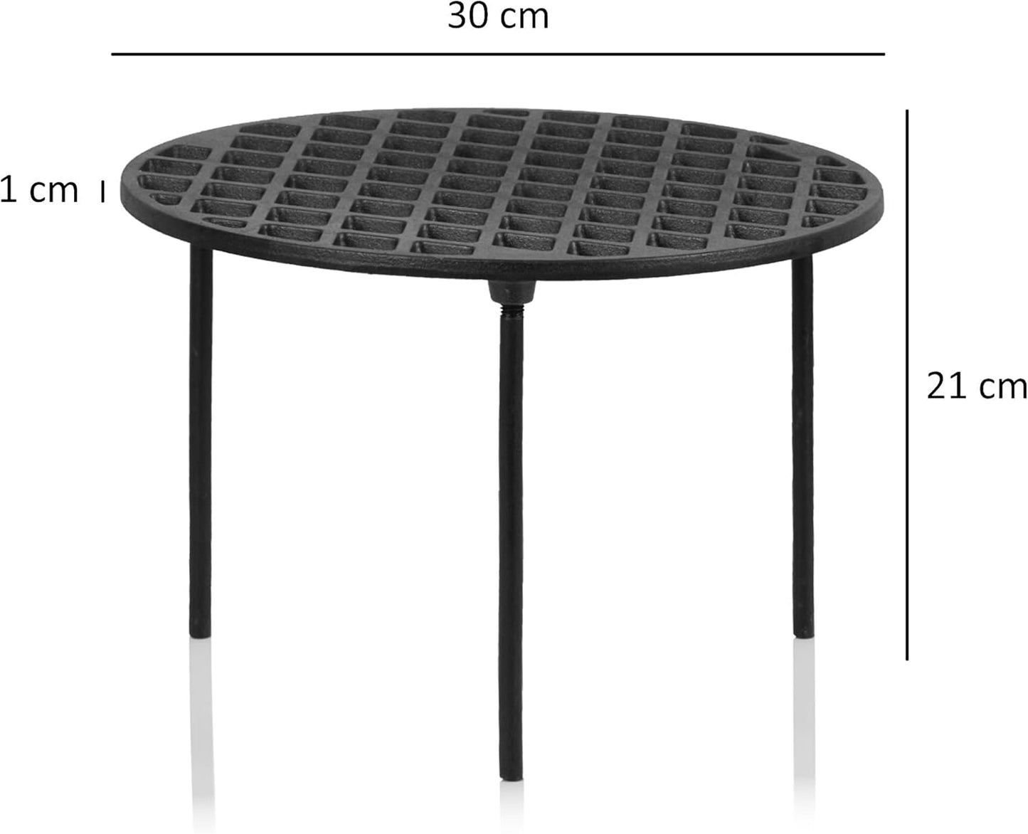 Gusseisen Grillrost mit drei Beinen, Ø 30 cm