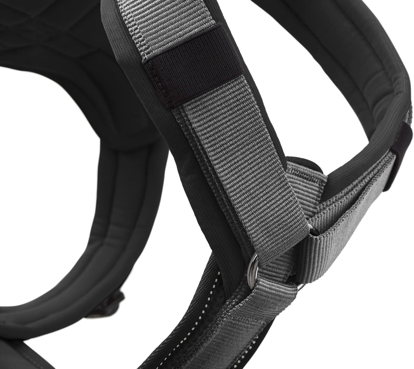 Hundegeschirr Maldon UP, stark reflektierend, verstellbar, M-L schwarz/grau
