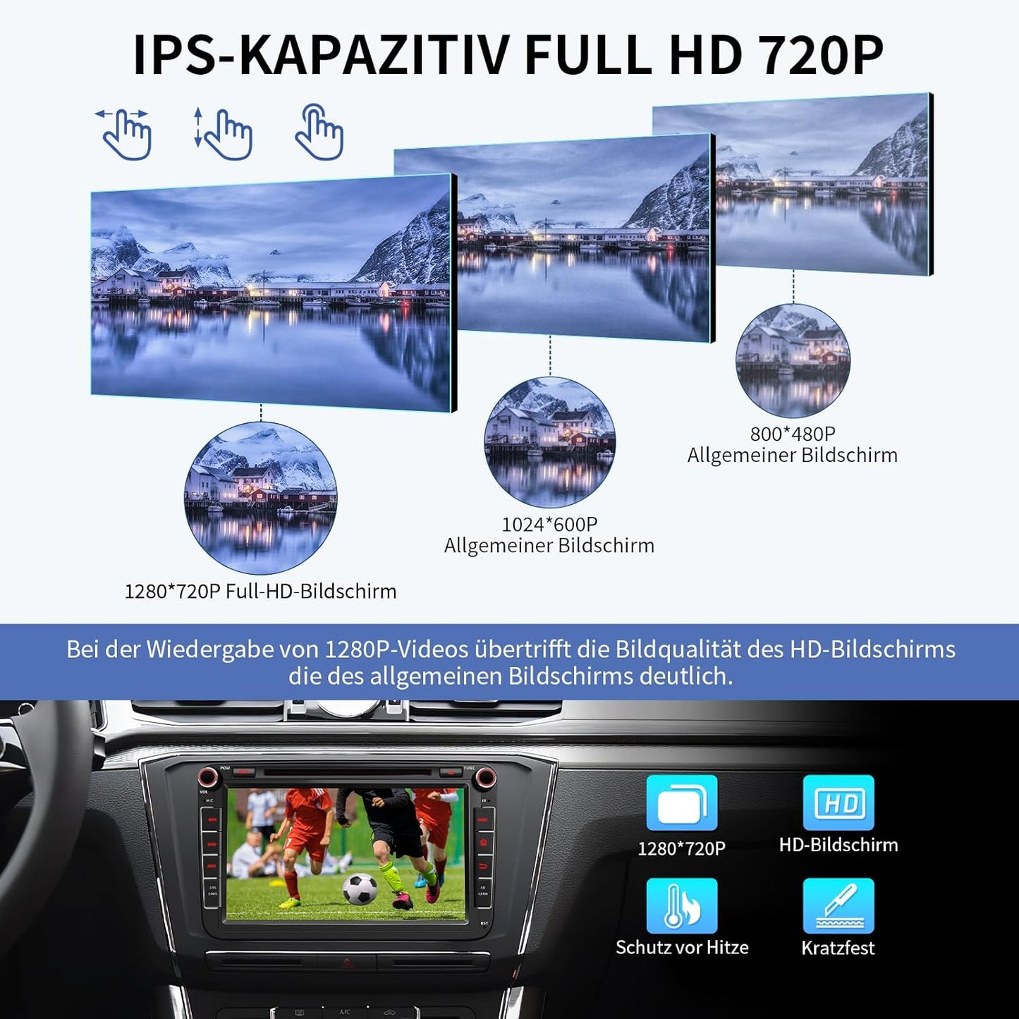 Android 13 Autoradio mit Navi für VW-Modelle, 8 Kern 4+64G für VW