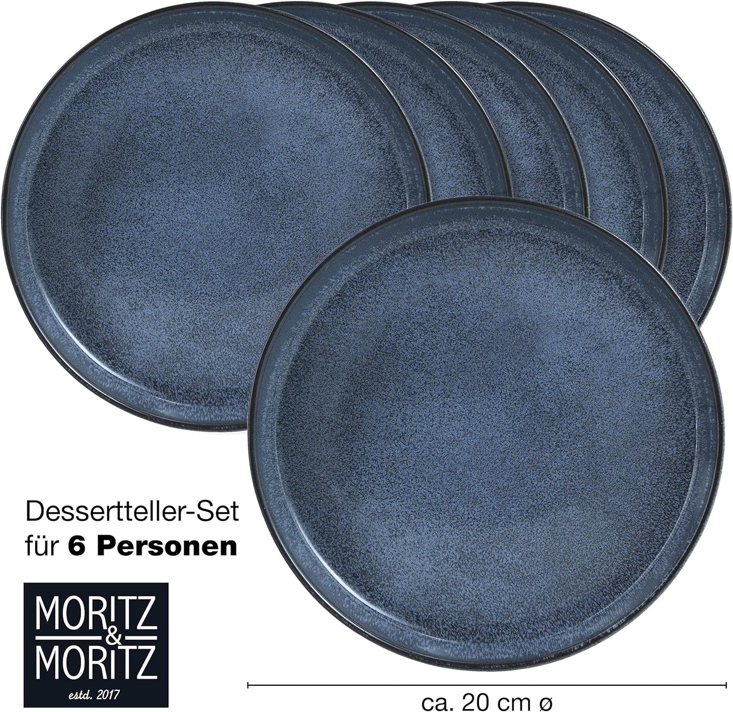 VIDA Dessert Teller Set, 6x Kleine Teller