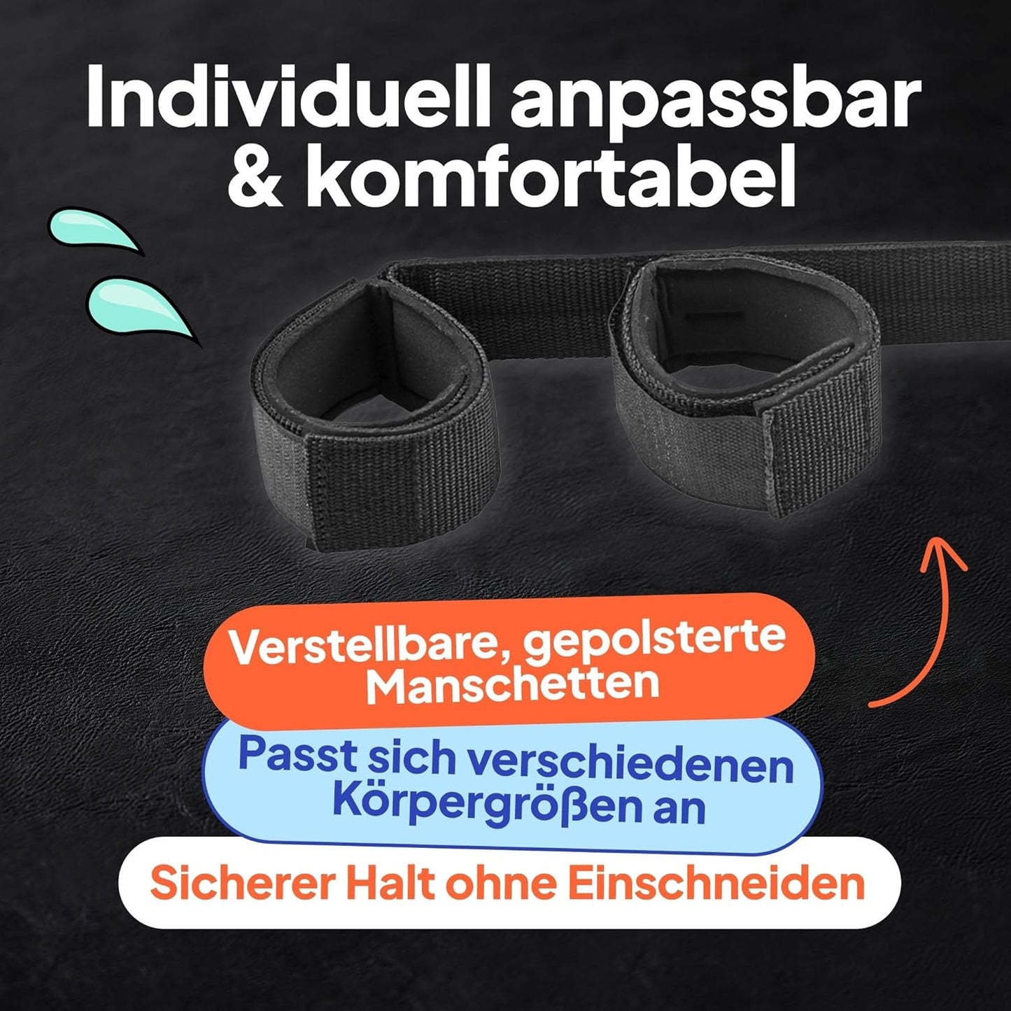 BDSM Spreizstange mit gepolsterten Fesseln