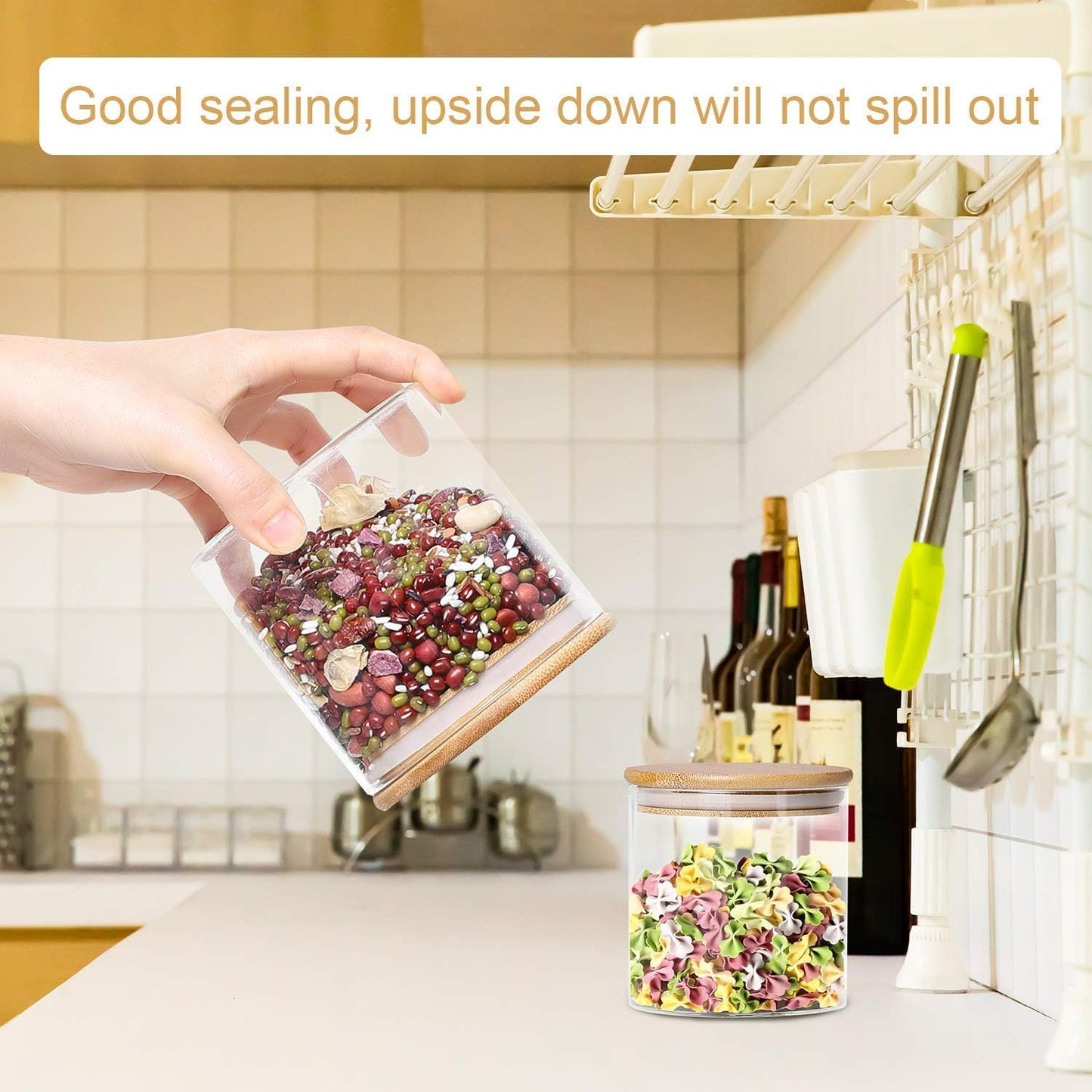 4er-Set Vorratsgläser, Runden Vorratsdosen Glas 750ml(4Pcs)