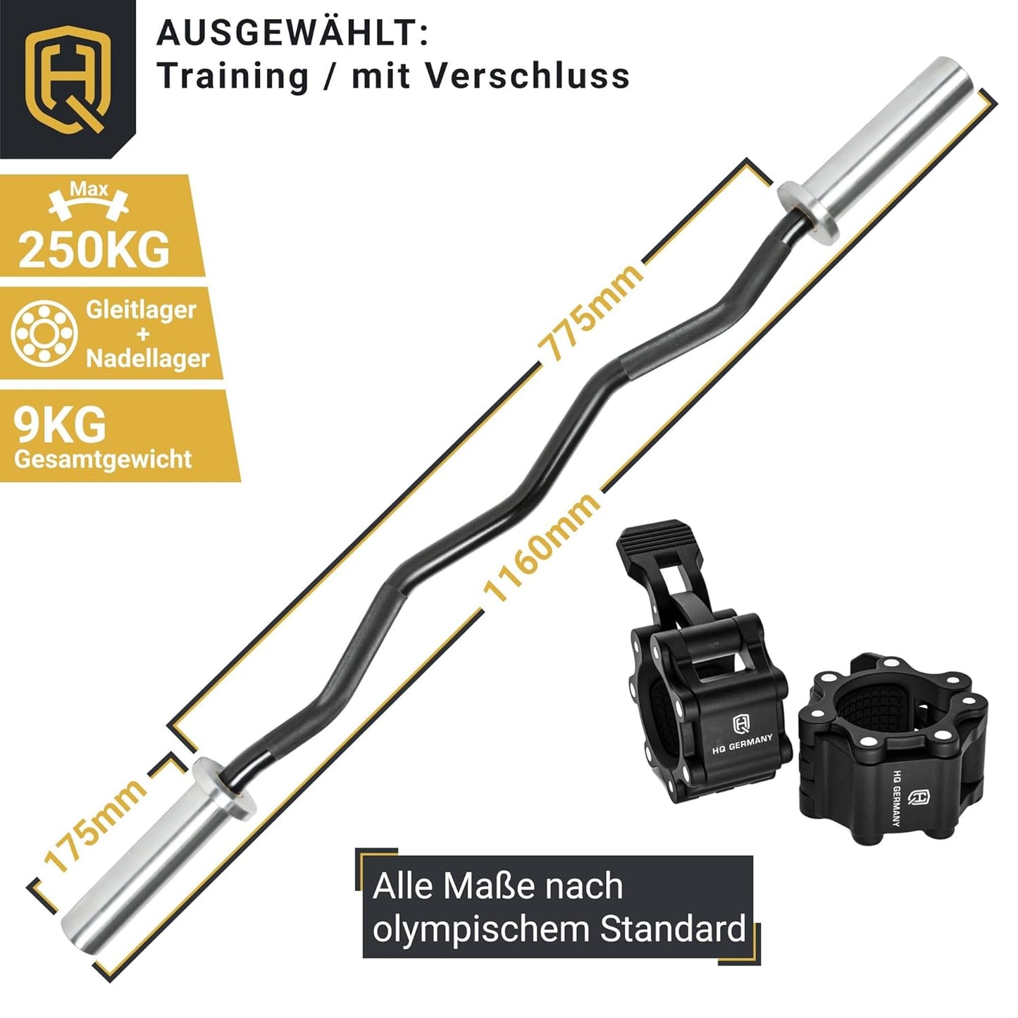 SZ Stange mit Schnellverschluss, Training + Schnellverschluss