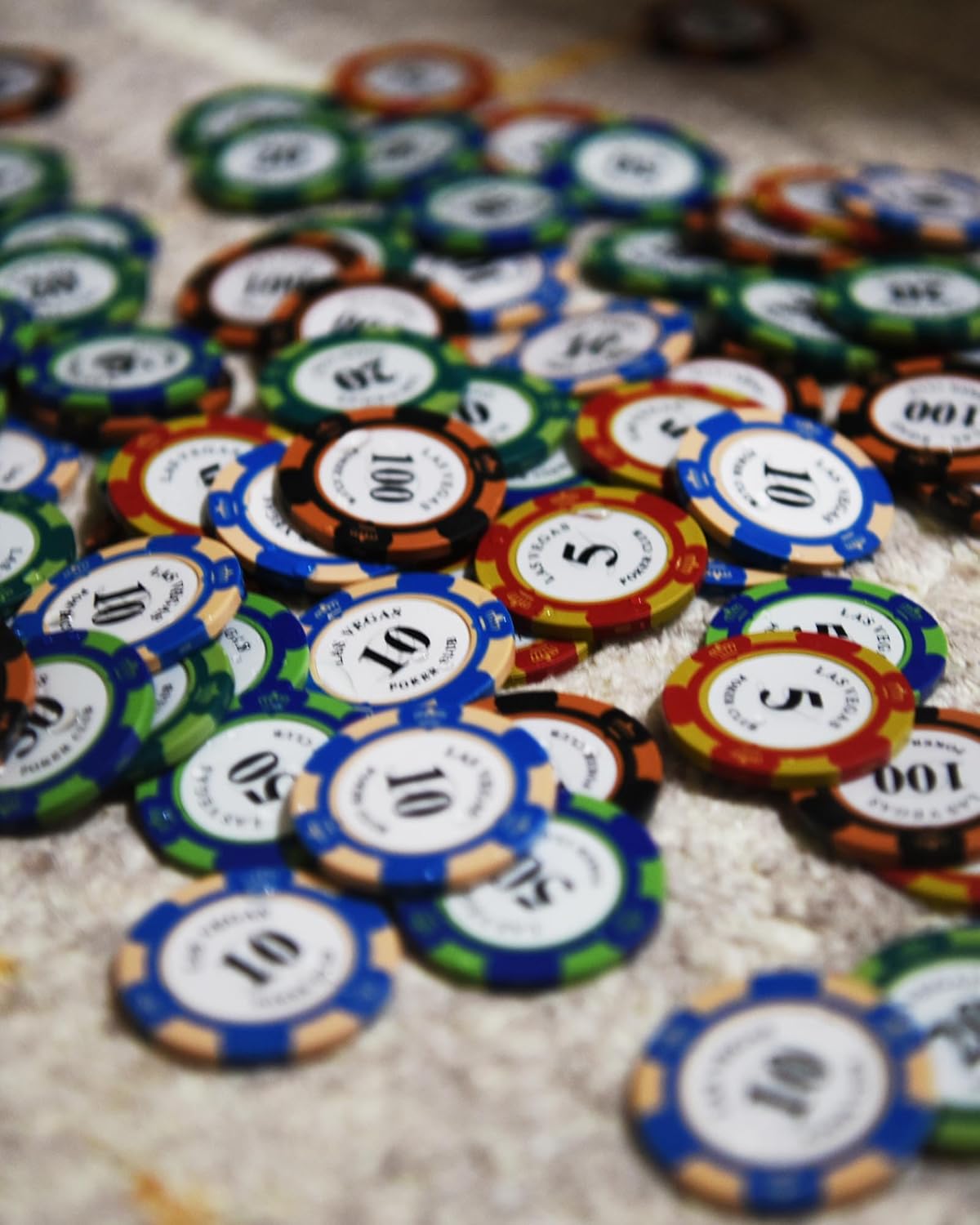 Pokerchip-Set mit Tonchips 100 Stück