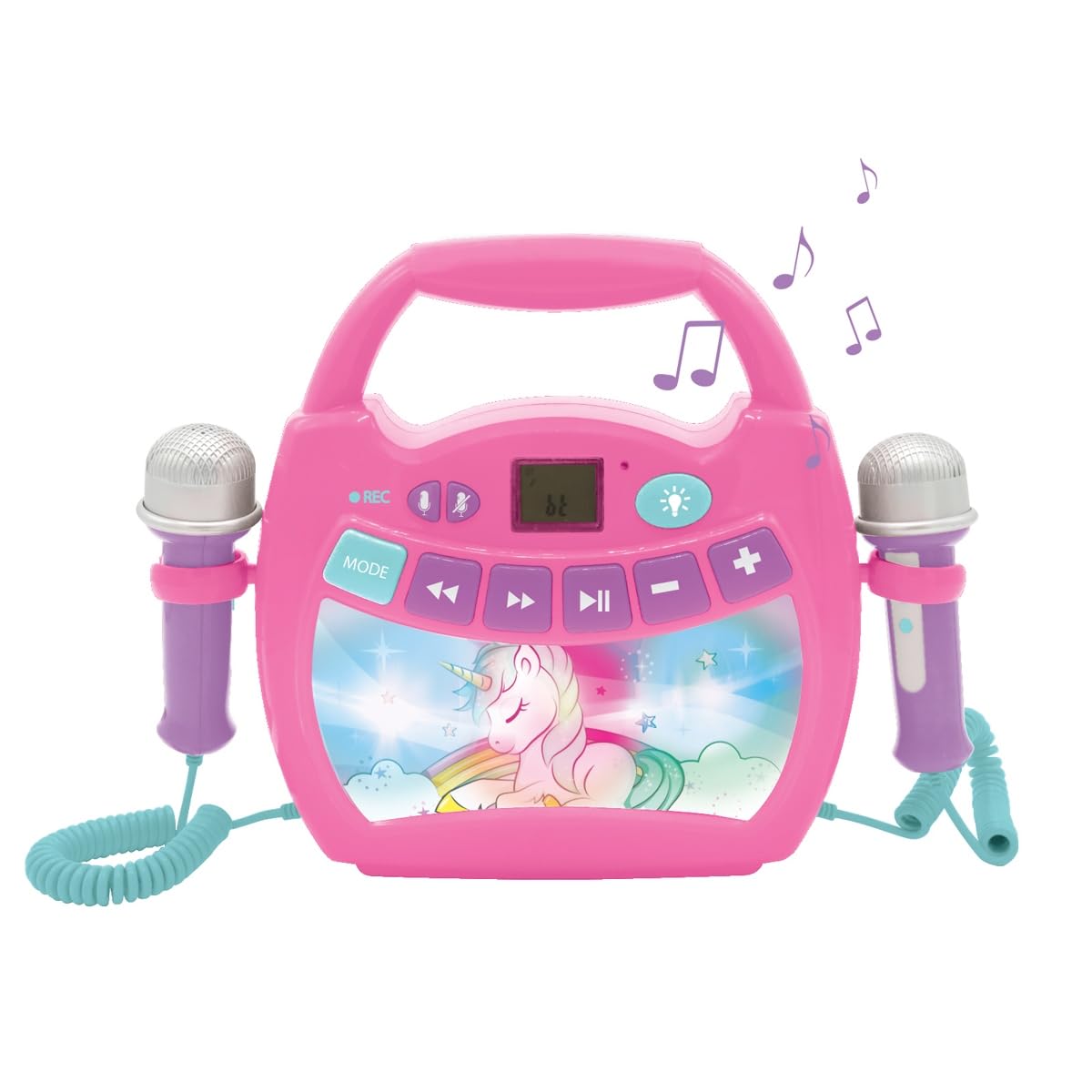 Tragbarer Einhorn-Karaoke-Player für Kinder mit Mikrofonen, Einhorn _A