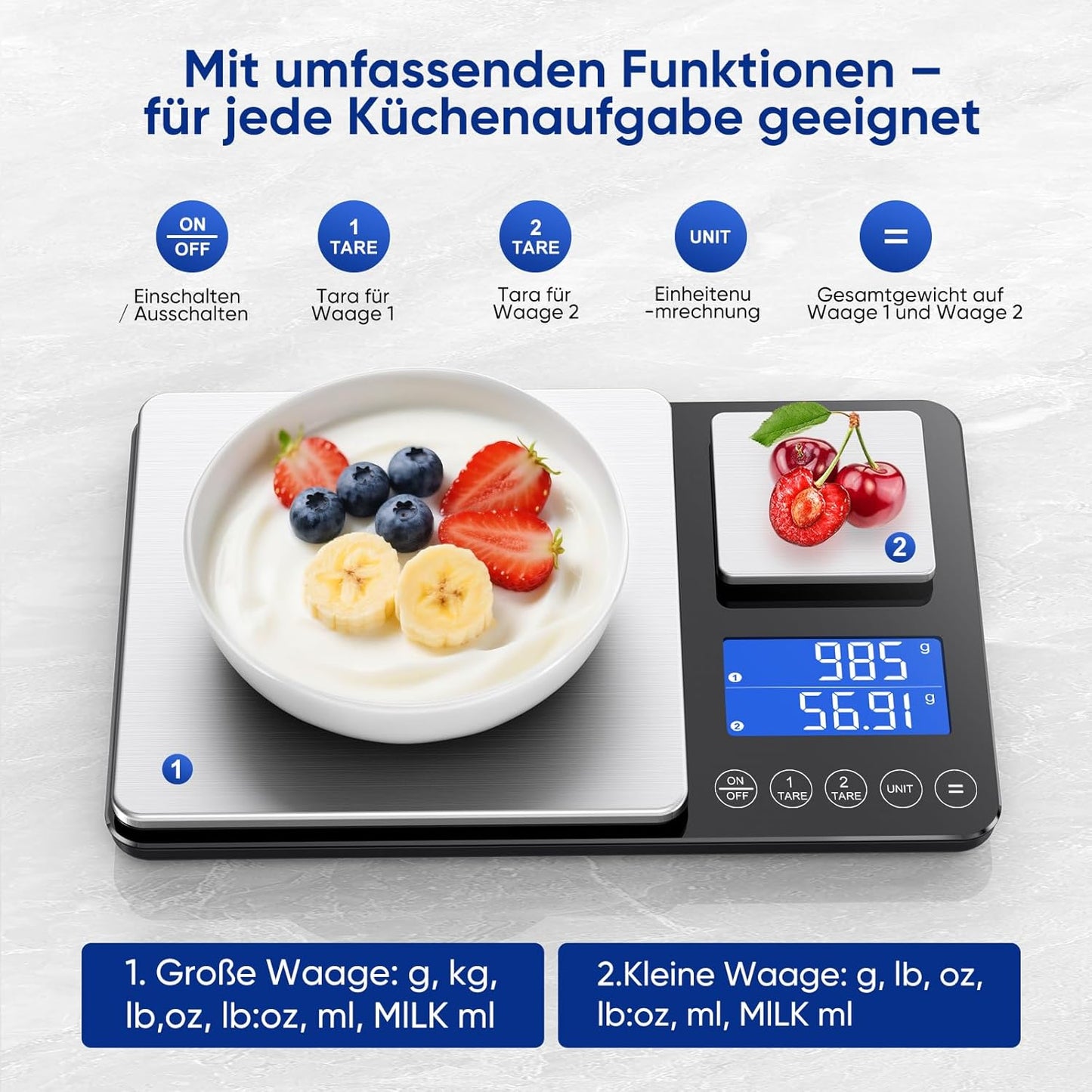 Digitale Küchenwaage mit Addierfunktion, K600H