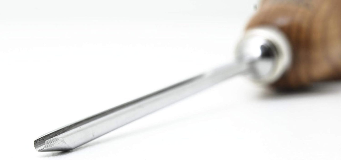 Kerbschnitzbeitel mit Birnenheft 8 mm, 8mm Mehrfarbig