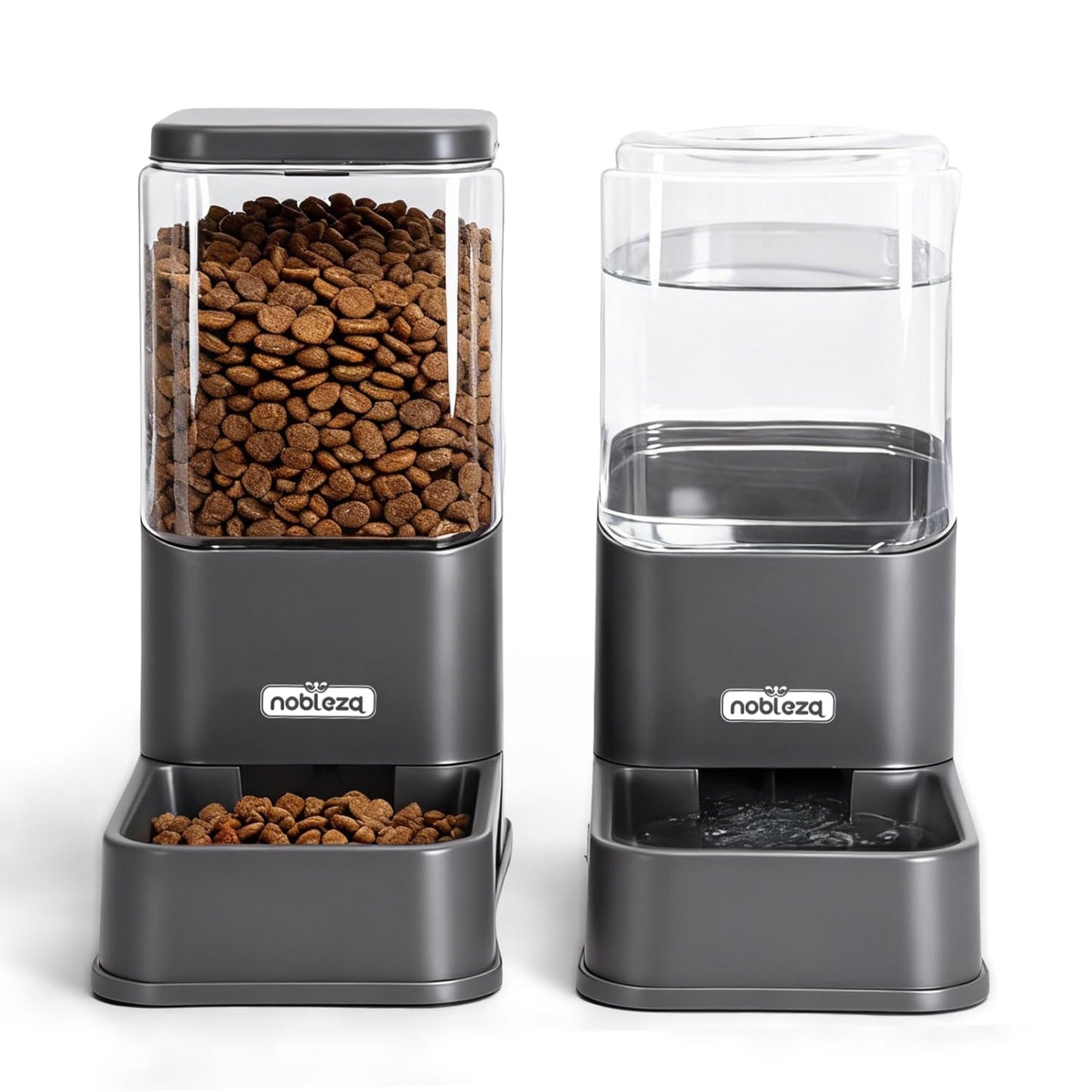 Automatischer Futter- und Wasserspender für Haustiere 3.8 L, Schwarz
