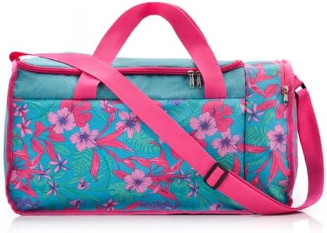Kleine Sporttasche, 40 L Blue / Pink Flowers