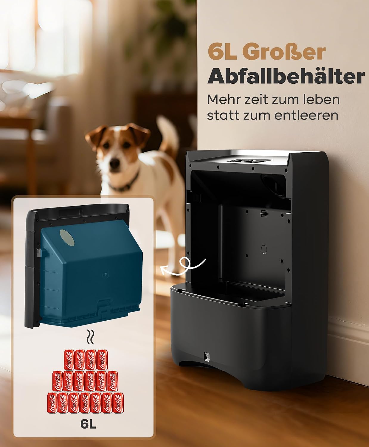 Berührungslose Kehrschaufel mit Infrarot-Sensor, Schwarz Touchless Vacuum Automatic Dustpan
