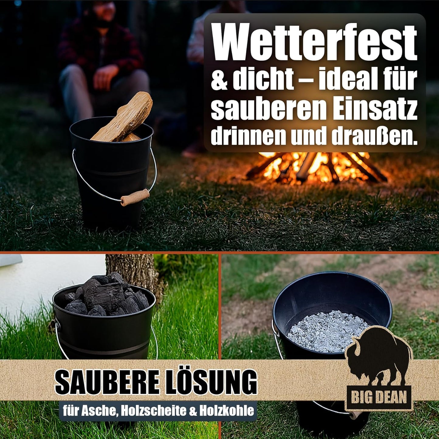 Ascheeimer mit Deckel