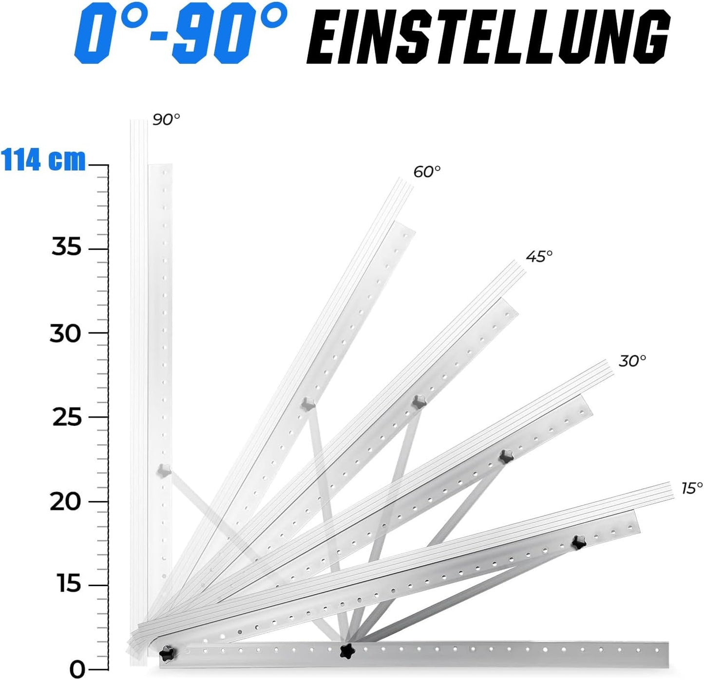 2 Paare Solarmodul-Halterung für Flachdach, (2 Paar ) 45 Zoll Solarmodul Halterung