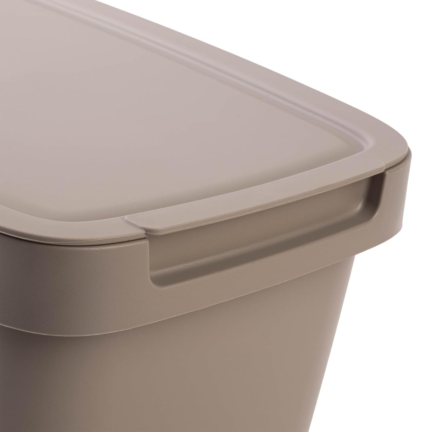 Mülleimer mit Klappdeckel, 12L Braun