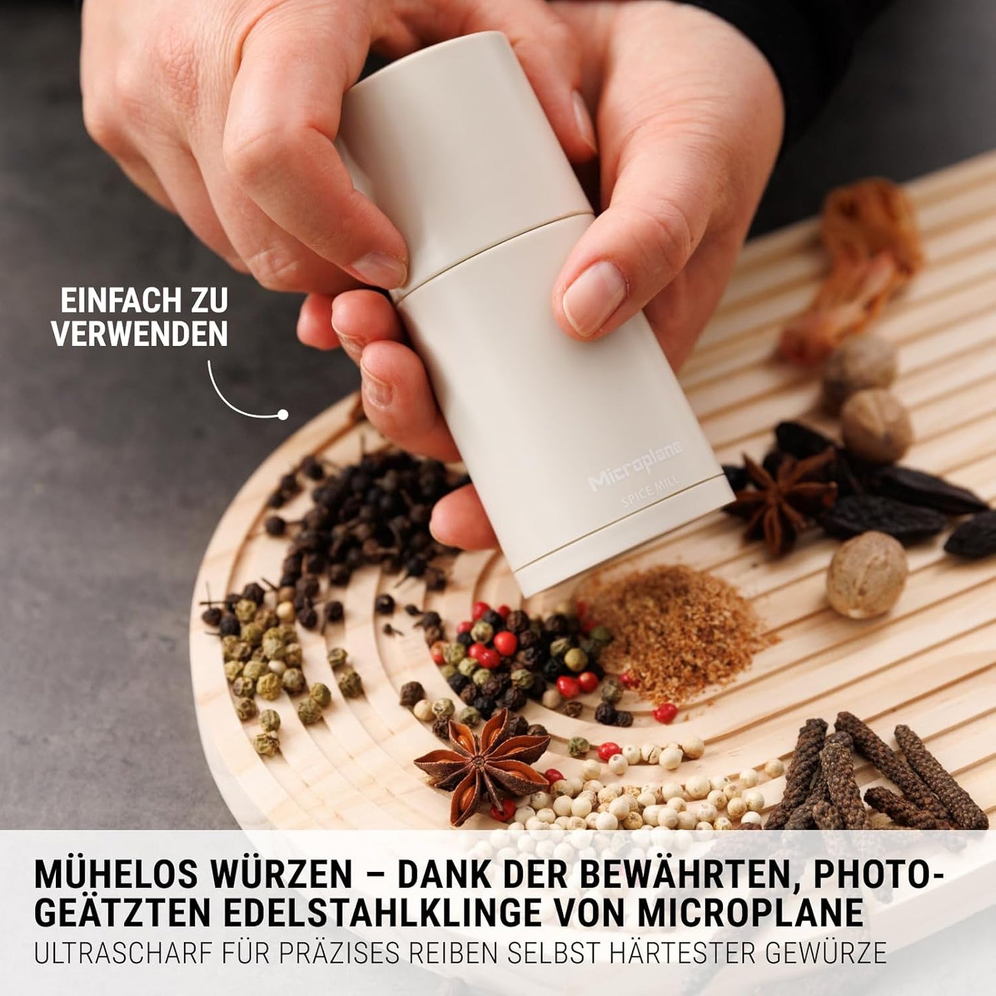 2in1 Gewürzmühle, Kaschmir Beige