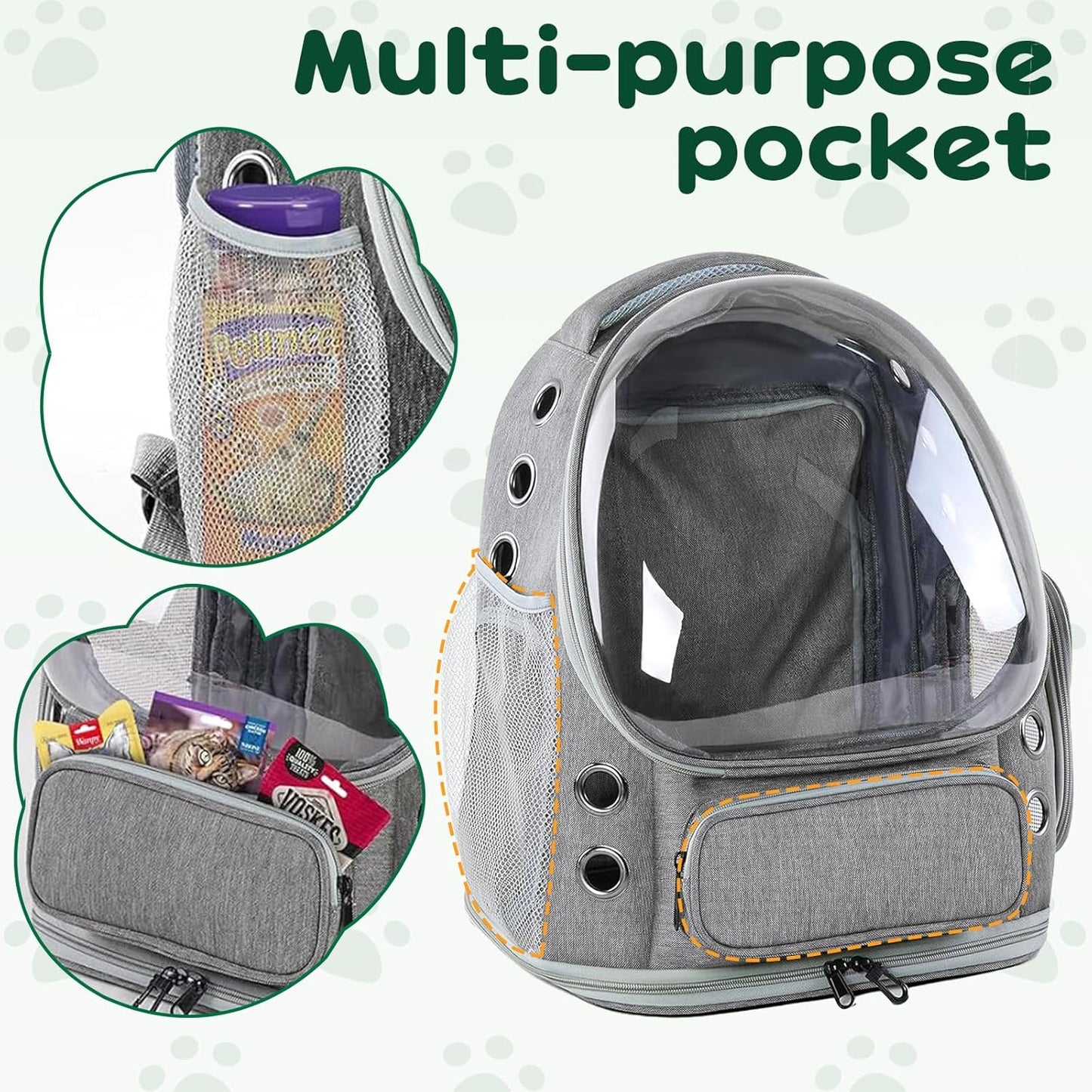 Haustierrucksack mit Sichtfenster