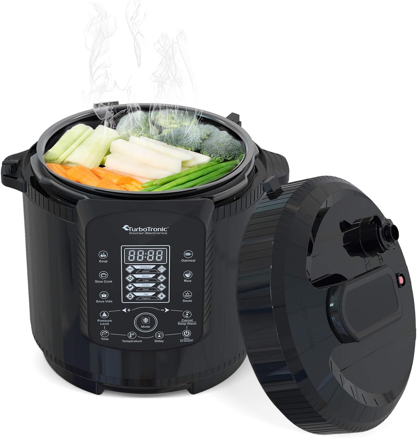 TurboChef Pot Schnellkochtopf, Schwarz