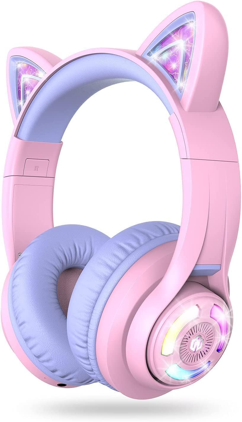Bluetooth-Kinderkopfhörer mit Lautstärkeregler, Lila