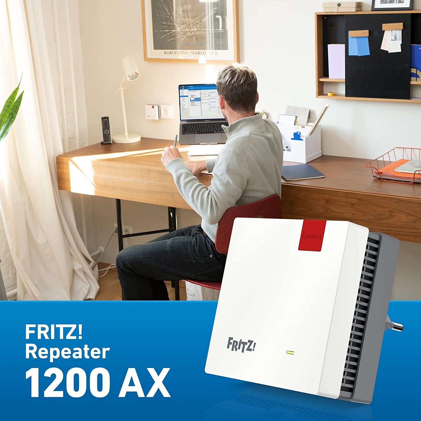 FRITZ!WLAN Repeater 1200 AX, Wi-Fi Repeater Single