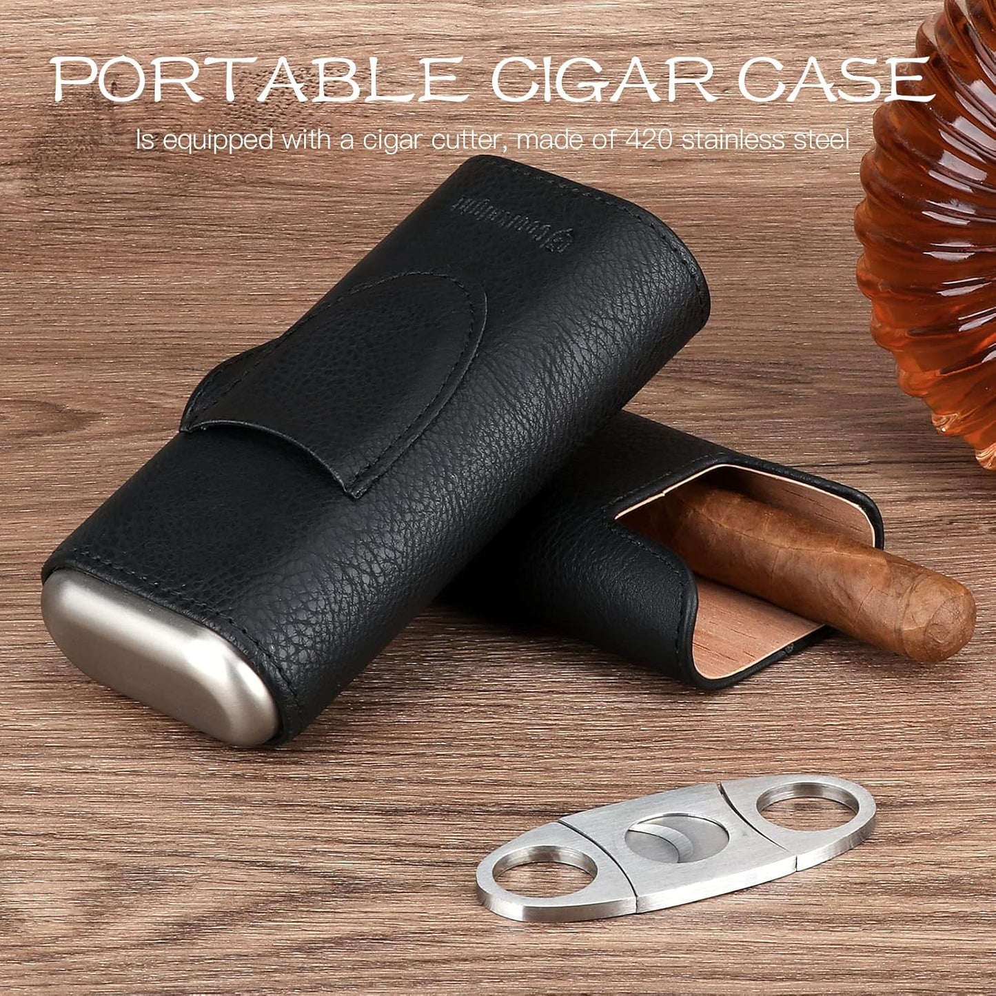 Reise-Humidor, Schwarz