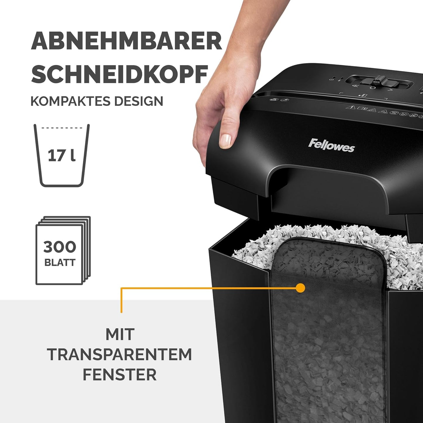 Aktenvernichter Powershred LX41 P-4, 8 Seiten, Single LX41 – 8 Blatt – Mini Cut – 17 Liter Papierkorb