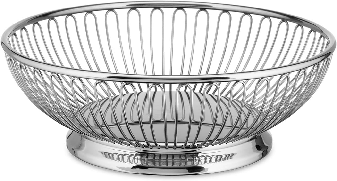 Runder Edelstahl Design-Korb, 8-Inch