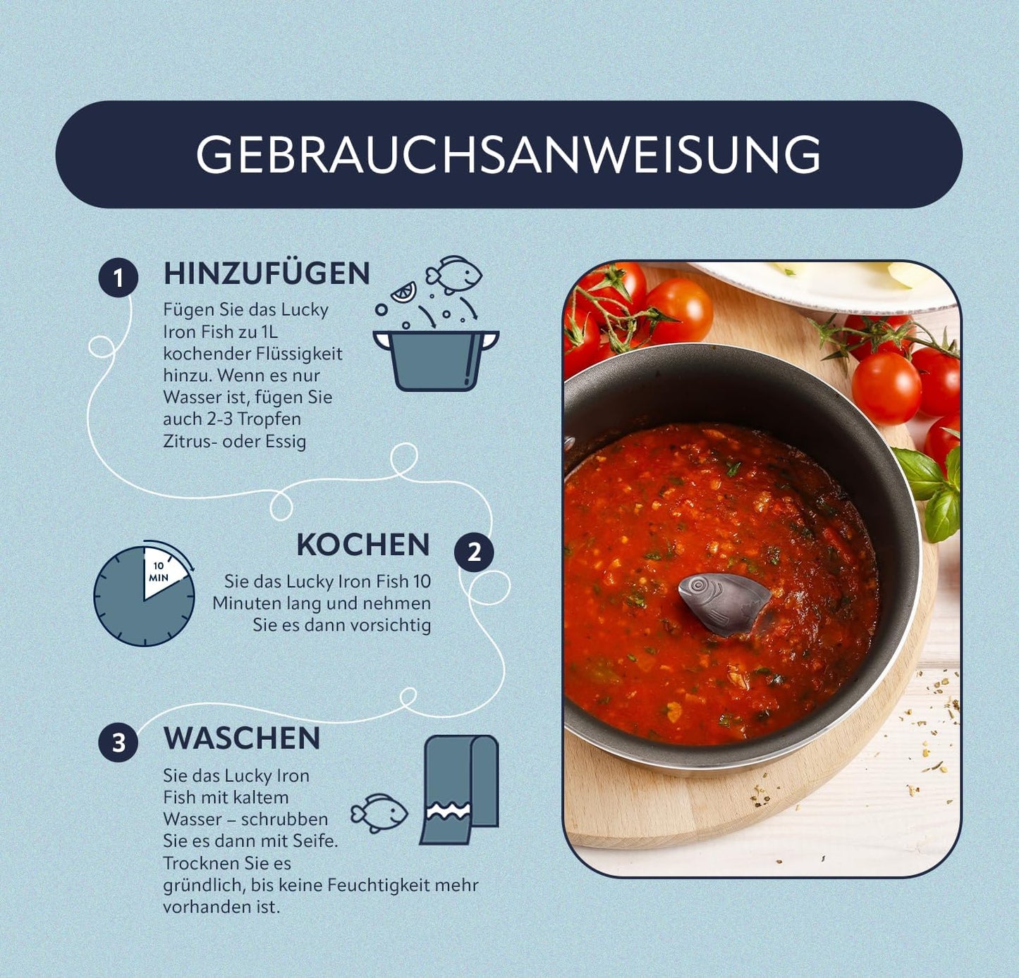 Eisenanreicherungs-Fisch für Speisen & Getränke