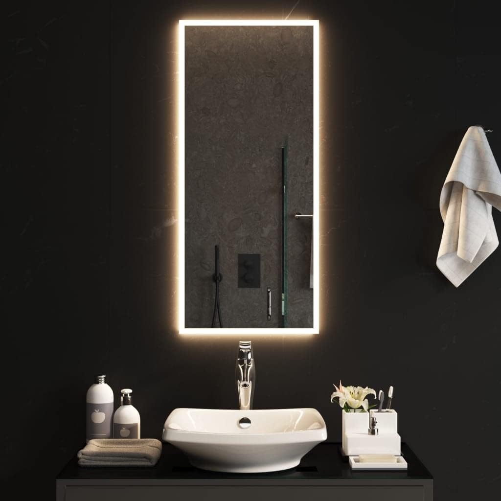 Badezimmerspiegel mit LED-Beleuchtung, 40 x 90 cm