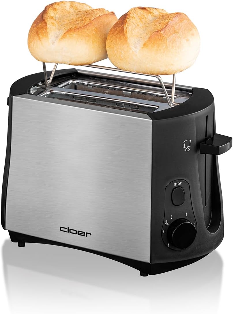 Toaster 3419, Edelstahlgehäuse 2 Scheiben Single