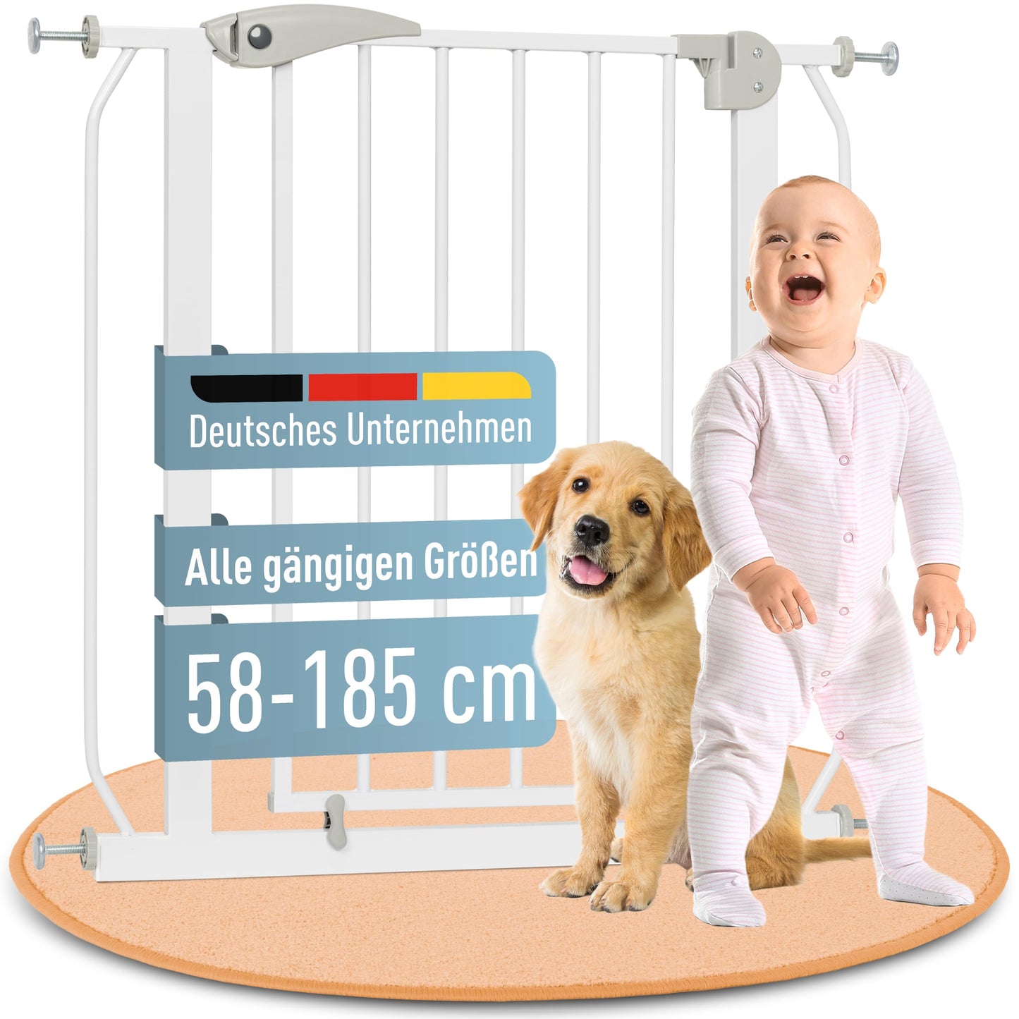 Treppenschutzgitter Berrin, ohne Bohren, 95 - 105 cm