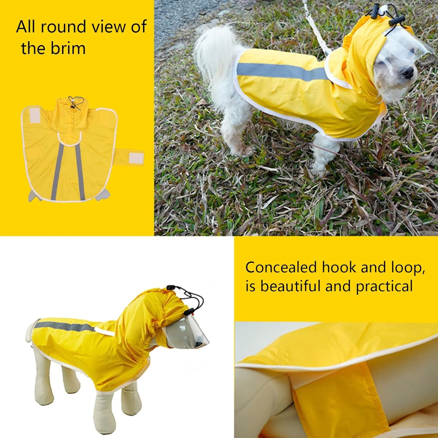 Hunde-Regenmantel im Poncho-Stil