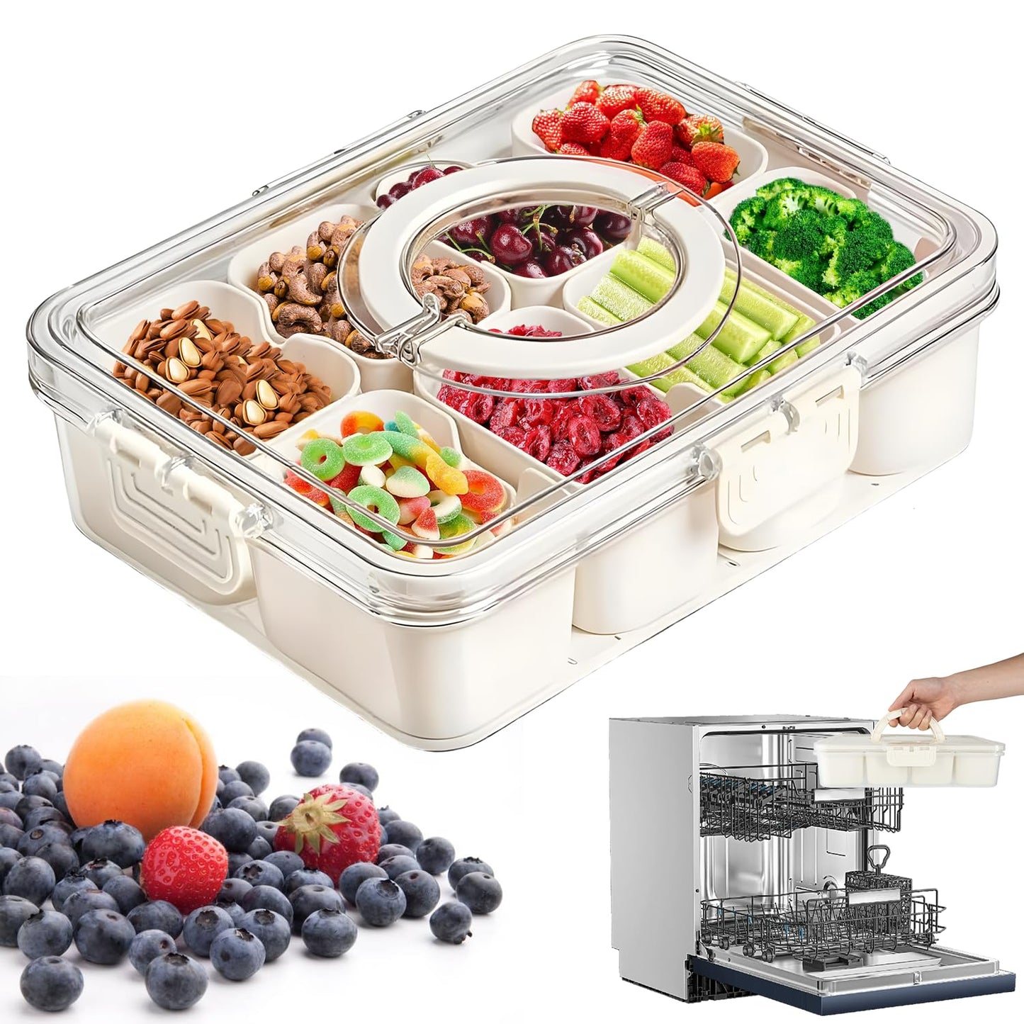 Snackbox mit 8 Fächern