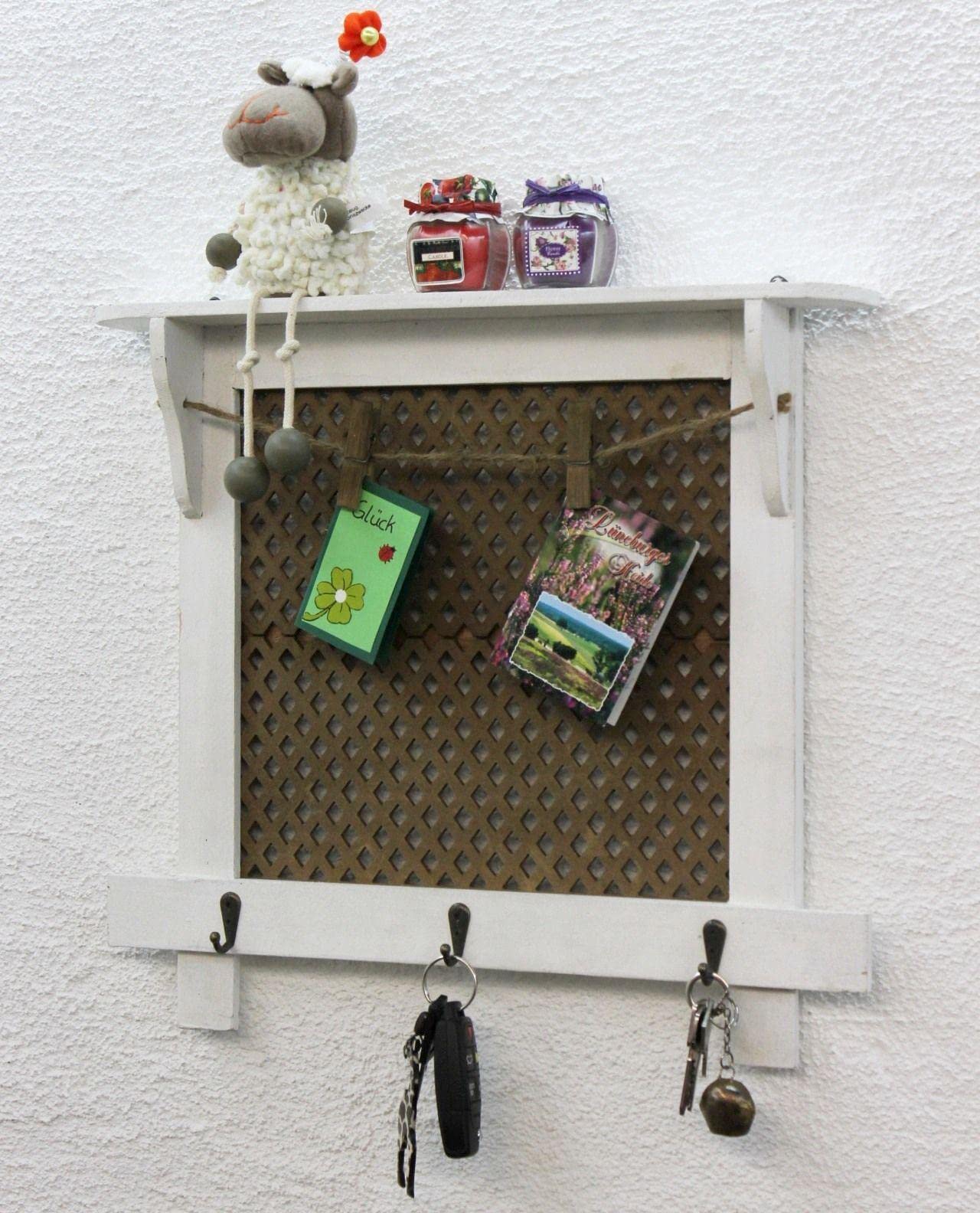 Schlüsselbrett mit Ablage und Memoboard