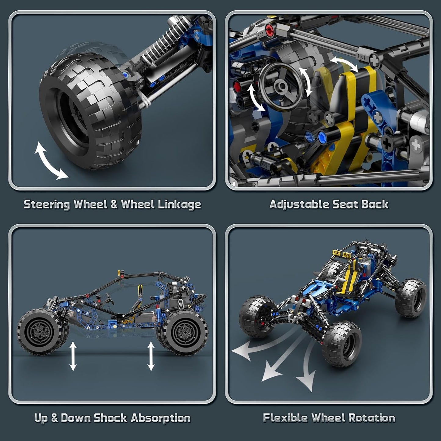 Technik Offroad-RC-Buggy-Bausatz, Blitz-Geländewagen