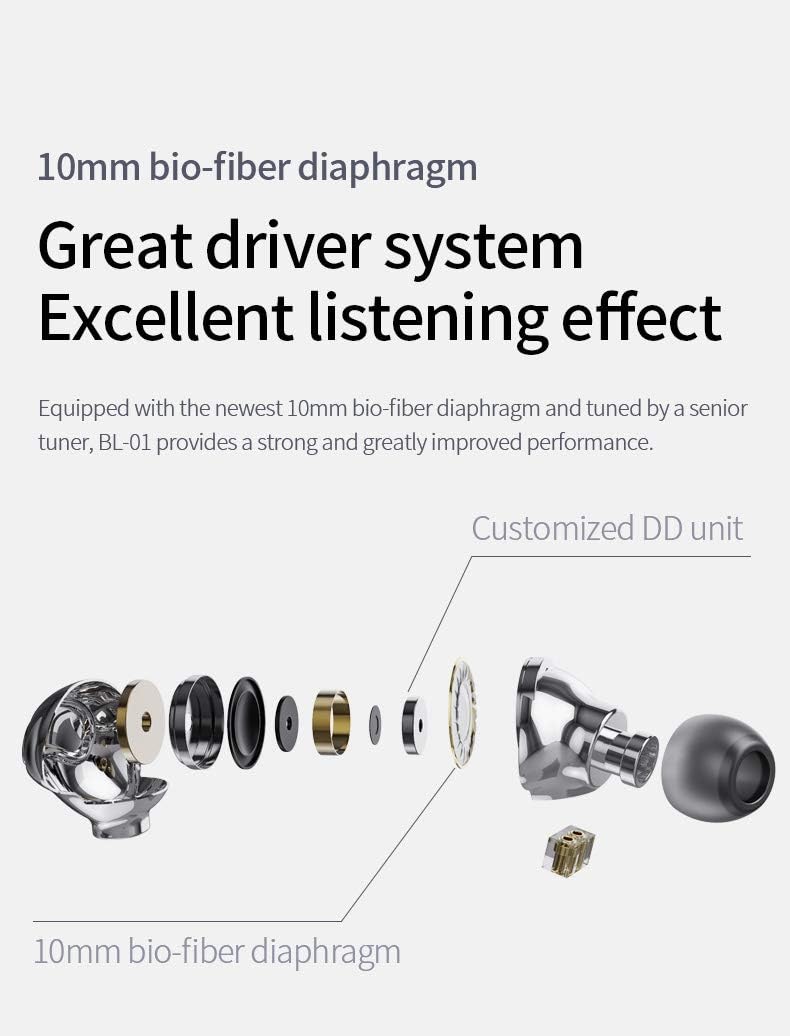 BLON BL01 In-Ear-Kopfhörer, No Mic BL01 Brown