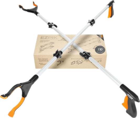 2-teiliges Greifer-Set für Senioren mit Magnet-Greifarm, 2x110 cm