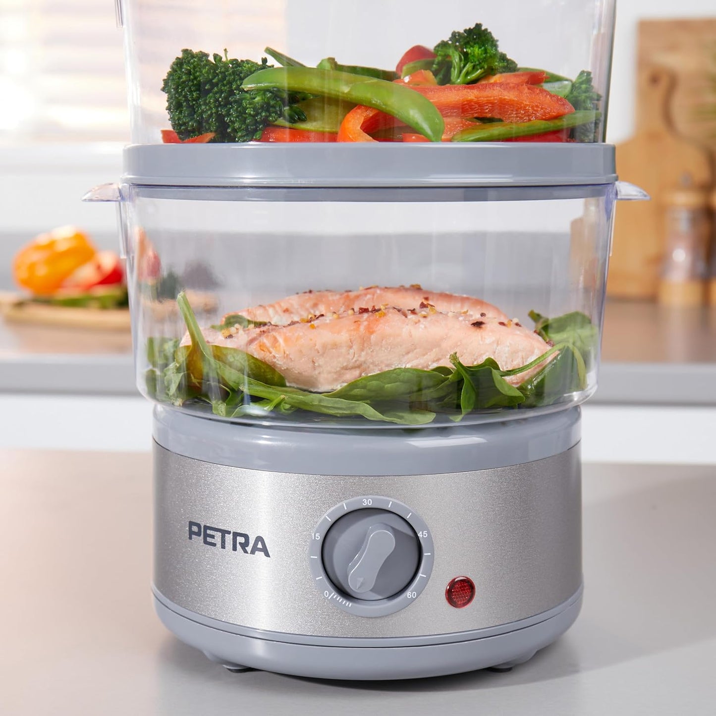 3-stufiger Dampfgarer mit Timer, 7.5 L