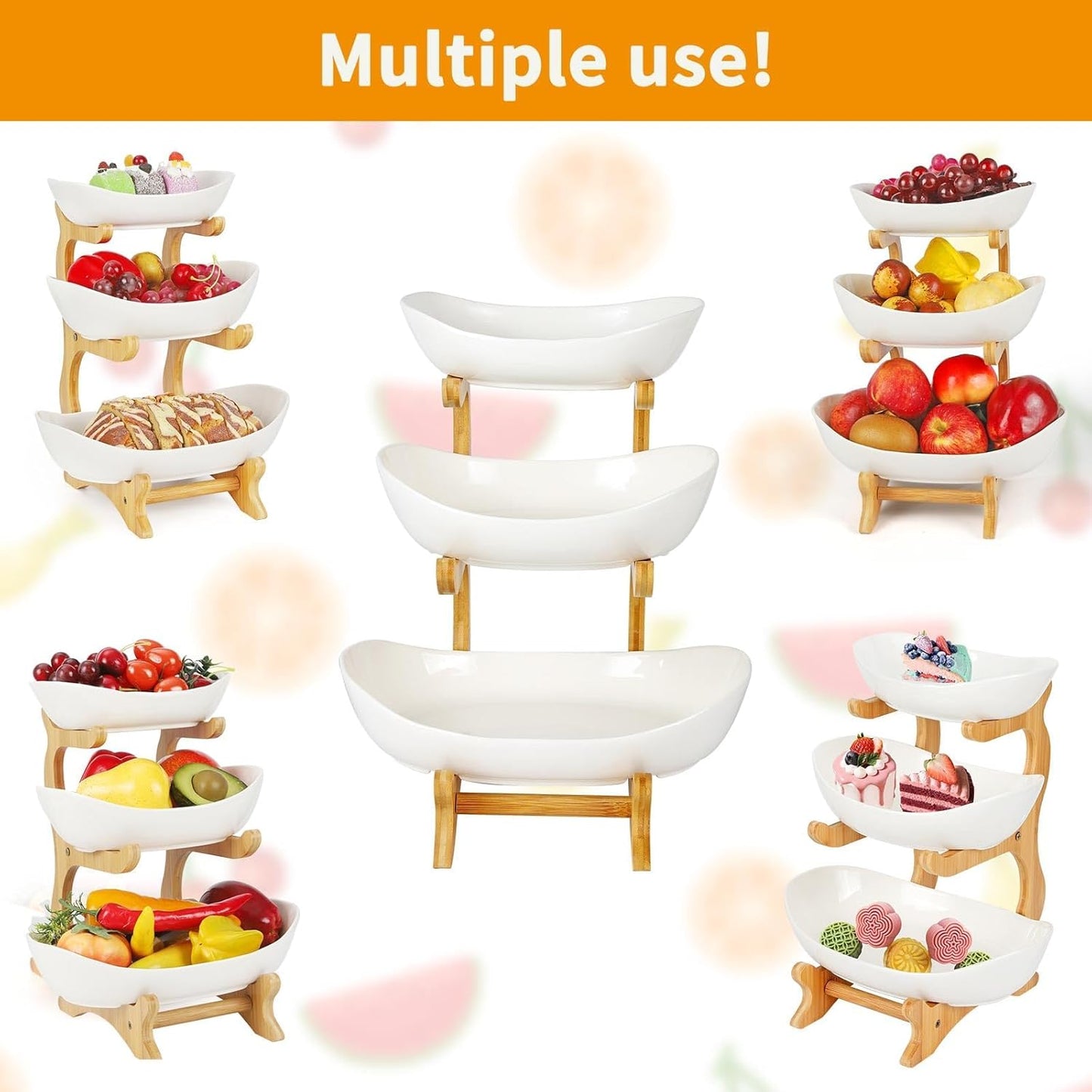 Mehrstöckige Etagere für Obst und Snacks