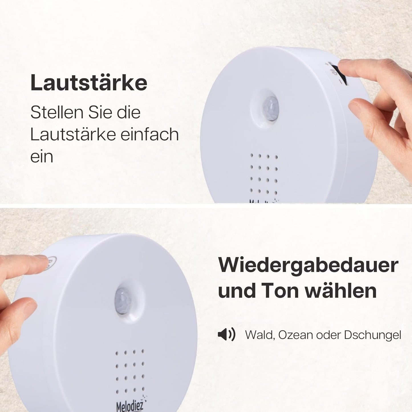 Box mit Naturgeräuschen, Weiss